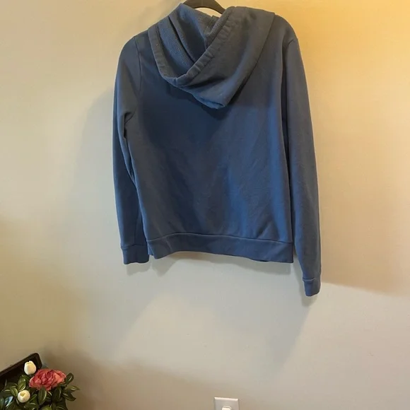 PINK Victoria's Secret Dusty Blue Pullover Hoodie Size Large - Picture 14 of 14